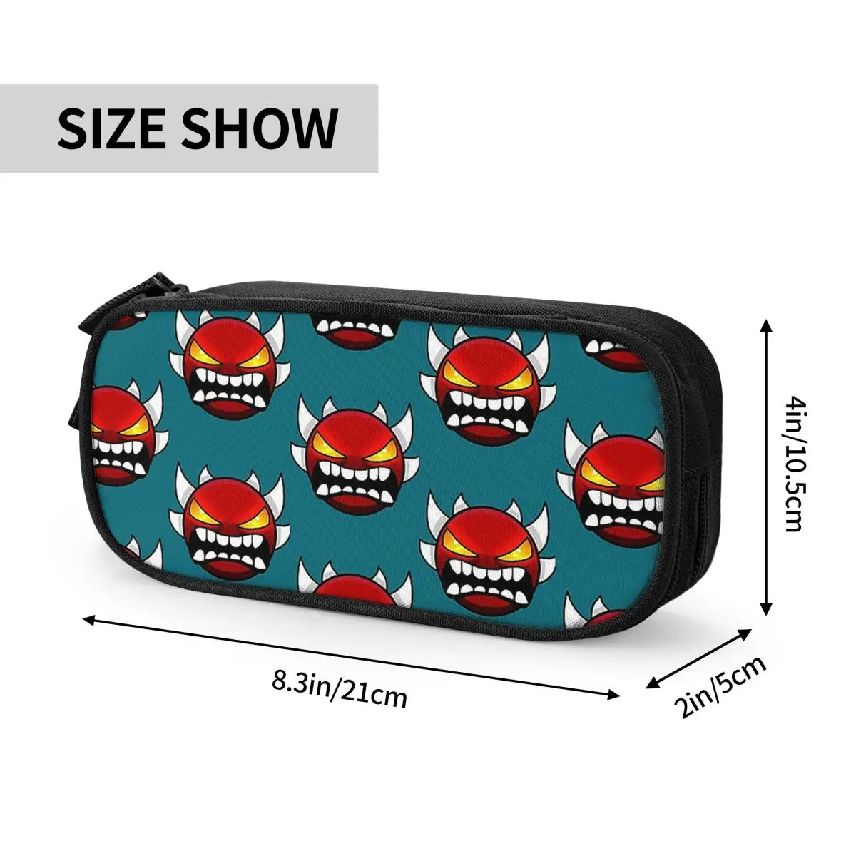 Video Game Geometry Dash Pencil Cases for Student Gifts Pen Box Pencil Bag Large Storage Pencil Pouch