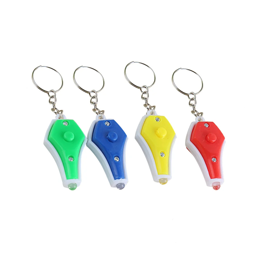 4 Pcs Keychain LED Keychain Portable Mini Keyring with Money (Random Color) bulb keyring light keychain