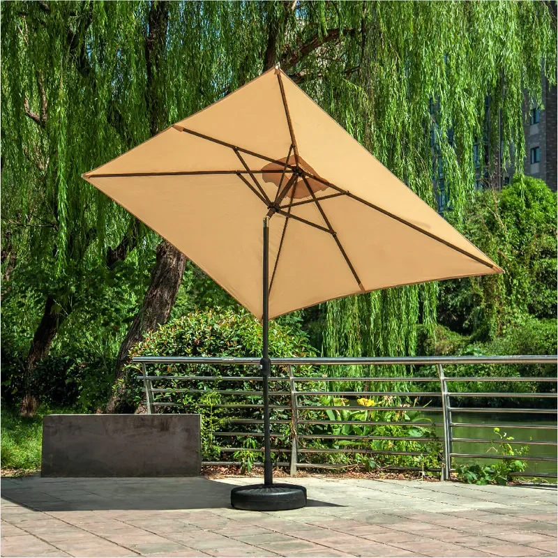 Rectangle straight umbrella Outdoor parasol Leisure umbrella Central column umbrella Garden sunshade