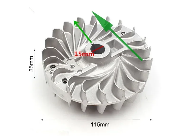 Earth drilll Flywheel for Chinese 1E48F 48F 63CC 2 stroke engine magneto fly wheel Ice auger hole digger spare parts