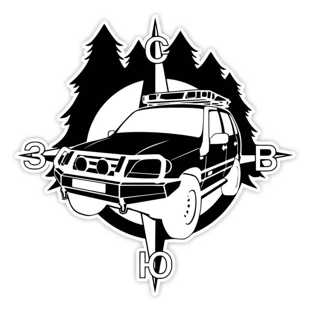 S61289 # Black Transparent Car Sticker For Compass Chevrolet Niva Vinyl Decal Waterproof Decors for Motorcycle Bumper Laptop