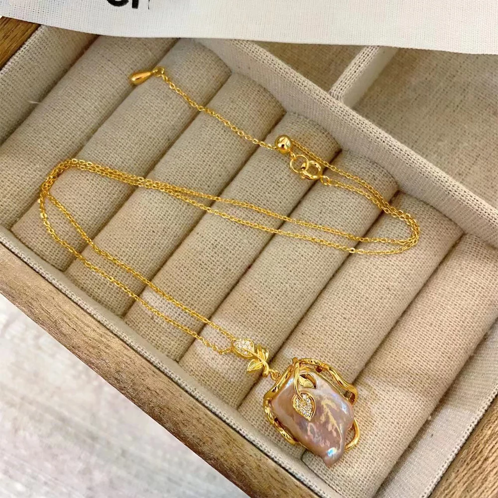 Collar de cobre con perlas para mujer y niña, accesorio de joyería de oro de 18K, temperamento de moda, regalo para fiesta