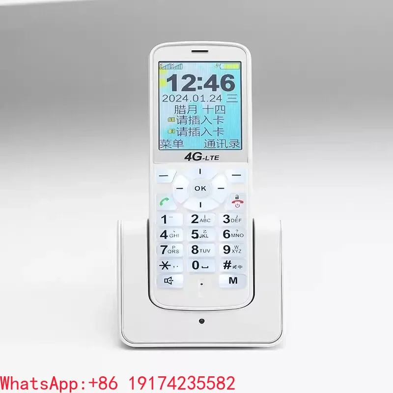 4G Card Wireless Fixed-Line Phone Full Netcom Cordless Handset for China Mobile Unicom Telecom Landline Business Home Use
