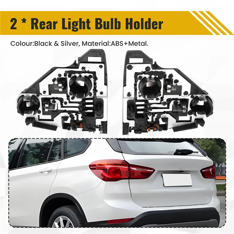 

Car Tail Light Bulb Plug Holder Board Rear Break Lamp Socket For BMW X1 F48 F49 2016-2019 63217438433 63217438434