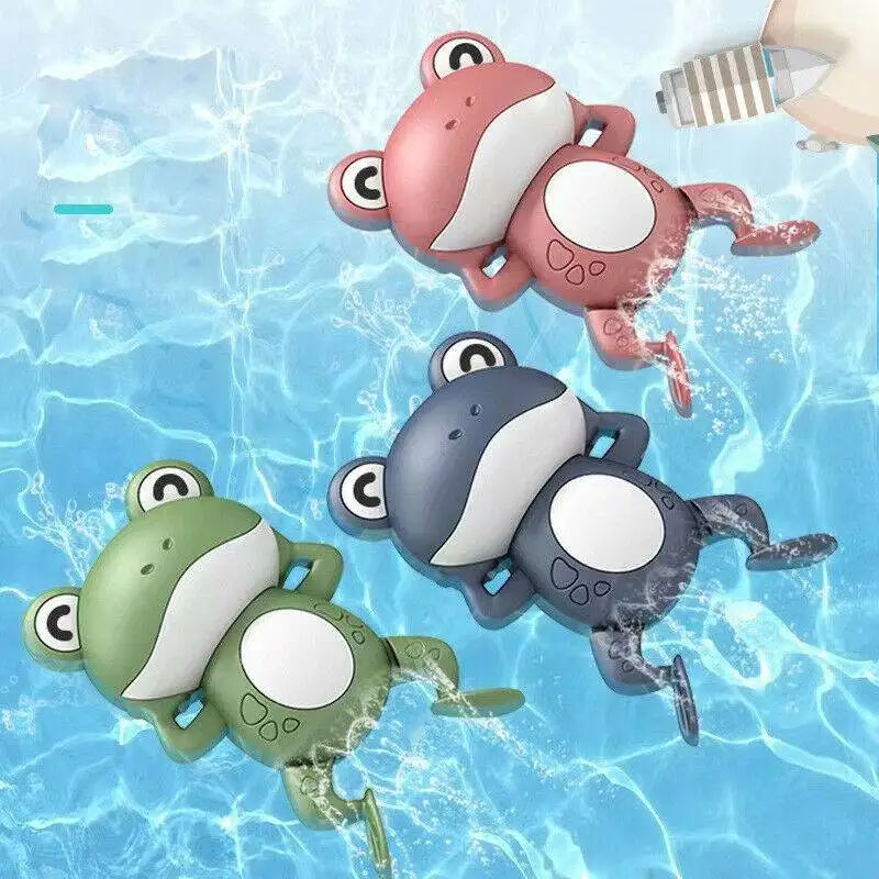 

1pc/3pc Kids Wind-Up Swimming Frog Bath Toy Baby Bath Toys Floating Clockwork Bathtub Toys Birthday Gift for Preschool toys