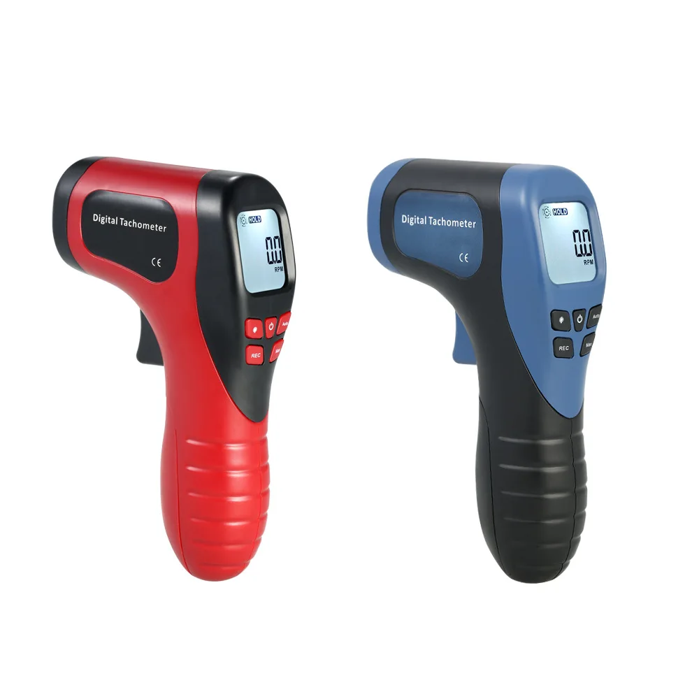 2.5-99999RPM Non-Contact Digital Laser Tachometer – RPM Meter for Motors, Rotating Machinery