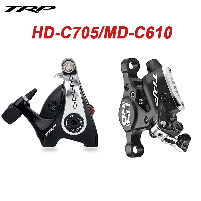 TRP Flat Mount Mechanical Disc Brake MD-C610 Hydraulic Disc Brake HD-C705 Post Mount for Road Bike CX 2 Piston Bicycle Brakes