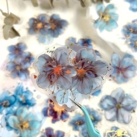 A Pack Of 20 Sheets Of Vintage Flower Gorgeous Flower Letter Materials DIY Decoration Collage Base Scrapbook PET Stickers