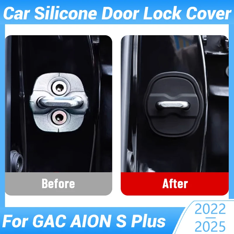 

Car Door Mute Damping Cushion Silicone Door Lock Buckle Door Anti-collision Protective Cover For GAC AION S Plus 2022-2025