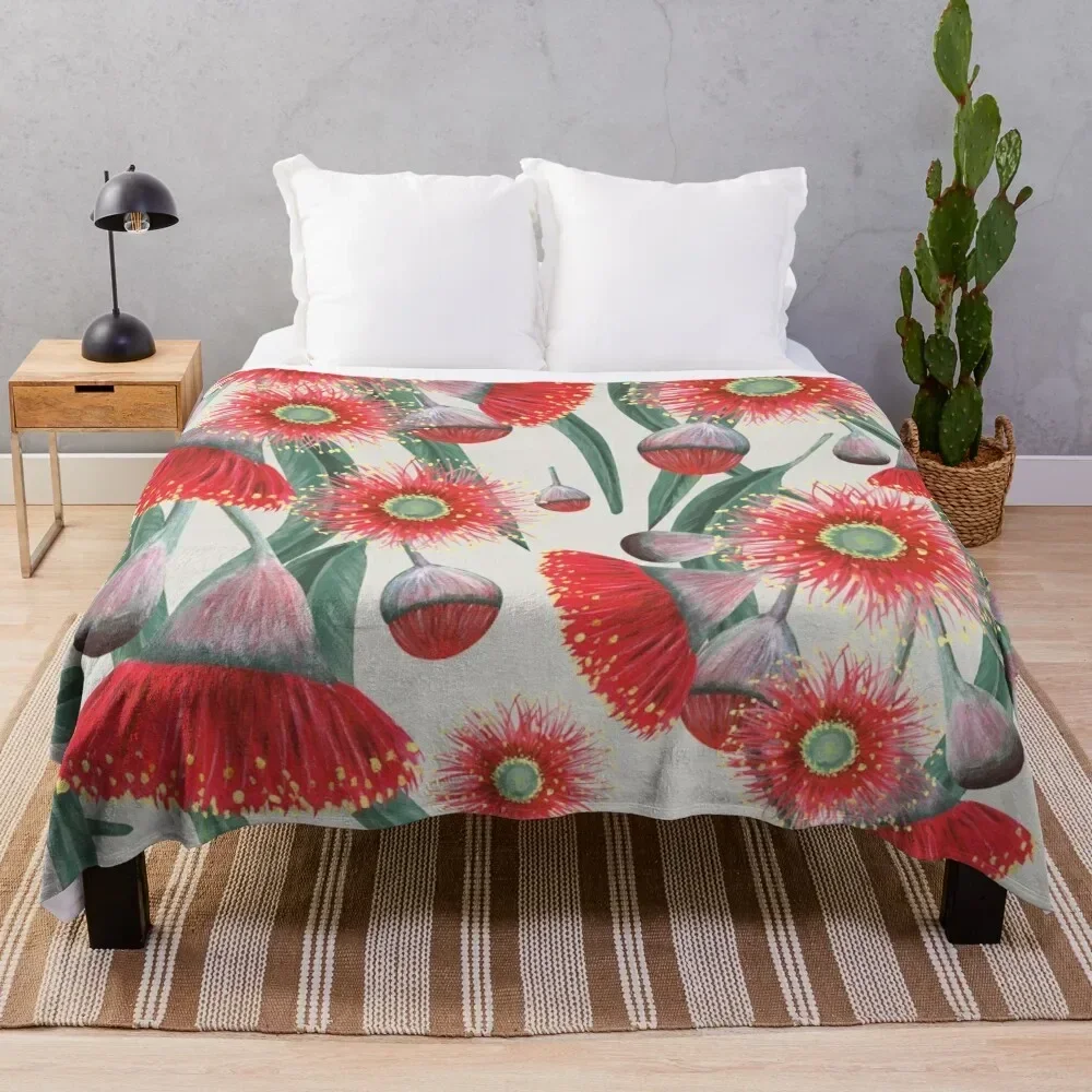 

Gum Flowers and Leaves Throw Blanket bed plaid Designers Baby Bed Fashionable Blankets