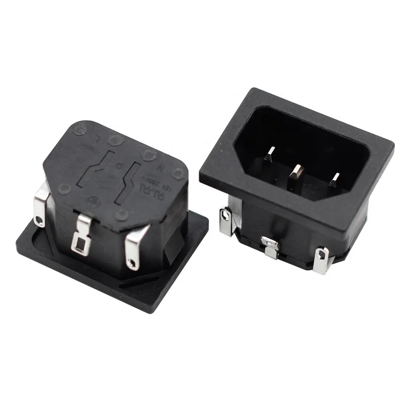 

3P IEC 320 C14 Male Plug Panel Power Inlet Sockets Connectors AC 250V 10A