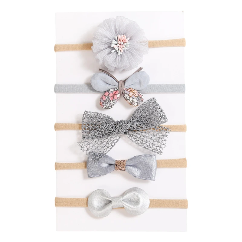 Cute Baby Girls Headbands Soft Flower Hairbands Hair Bows Accessories for Newborn Infant Toddlers