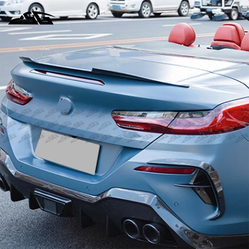 

For BMW 8 Series M8 F91 G14 830 840i Carbon Fiber Rear Trunk Lid Spoiler Lip Tail Wing Splitter Diffusers Body Kits