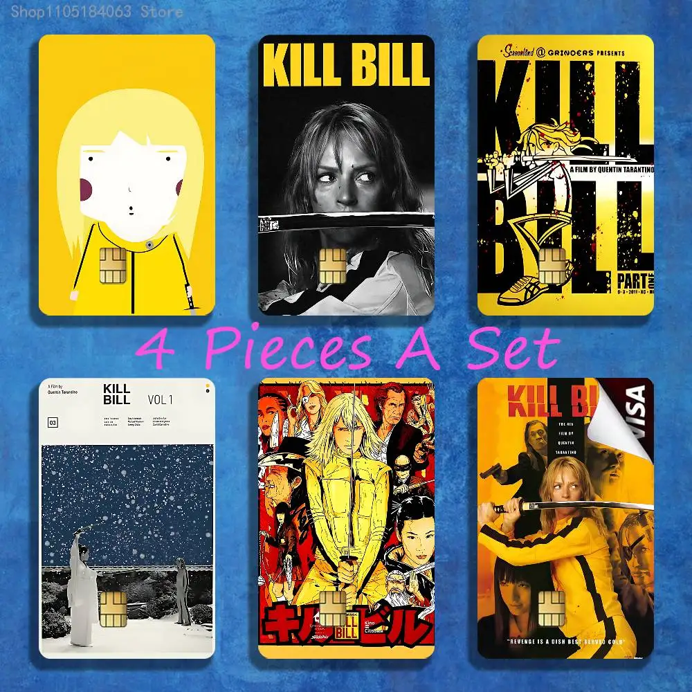 

K-Kill Movie B-Bill Skin HD Stickers Game Card Decal Scratch-resistant For Credit Debit Card Small Large Chip