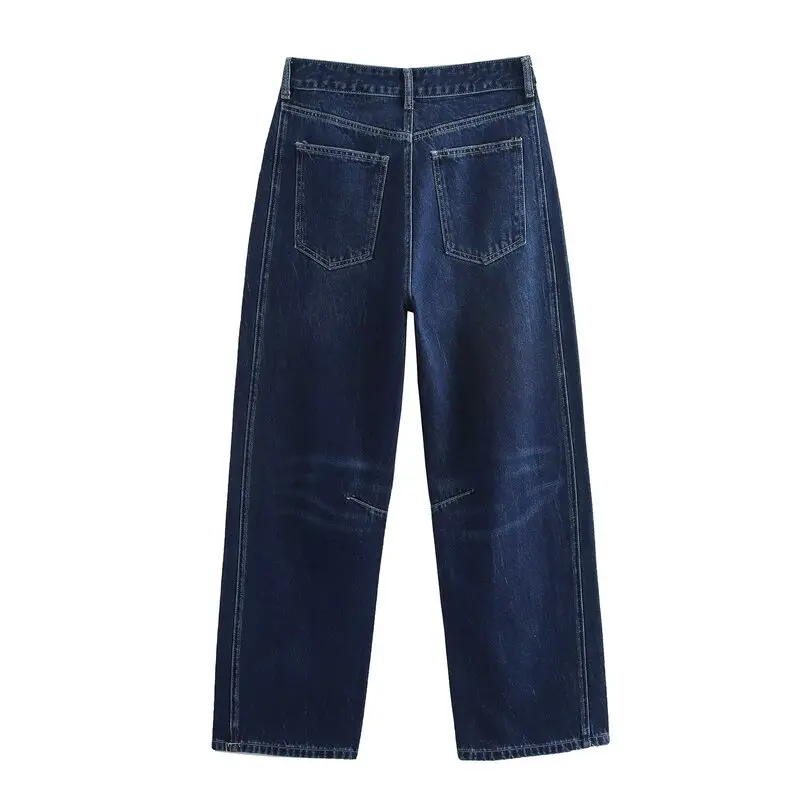 Losse Casual Denim Jeans Dames Mid-Taille Ballon Sle Nieuwe Herfst 2024 Faion Dames Premium Quali Lange Broek