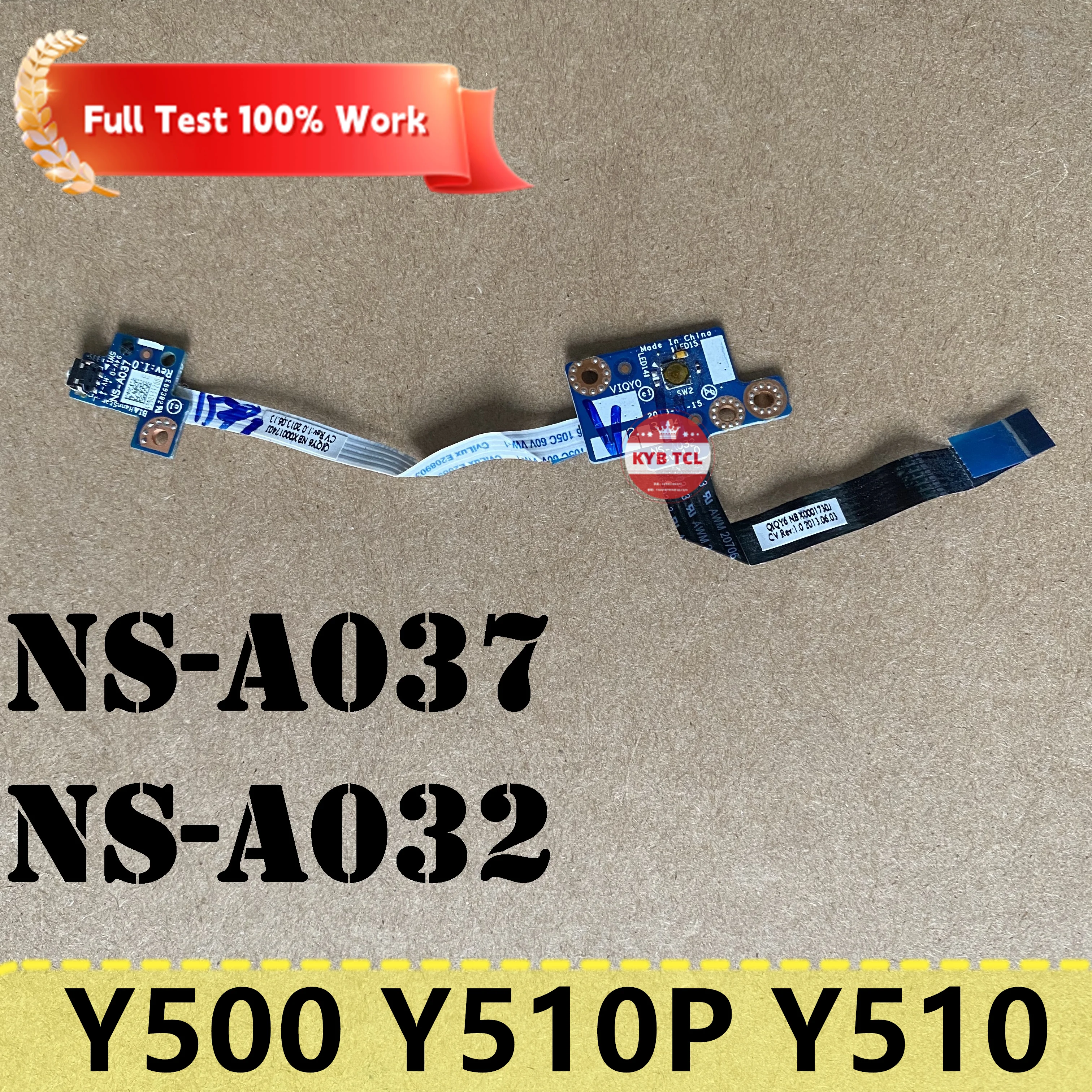 Imagem -01 - Power Button Board com Cabo para Lenovo Ideapad Laptop Reconjunto Power Switch Botão Board Ns-a037 Ns-a032 Y500 Y510p Y510 power button board com cabo para lenovo ideapad laptop reconjunto power switch botao board ns a037 ns a032 y500 y510p y510 01