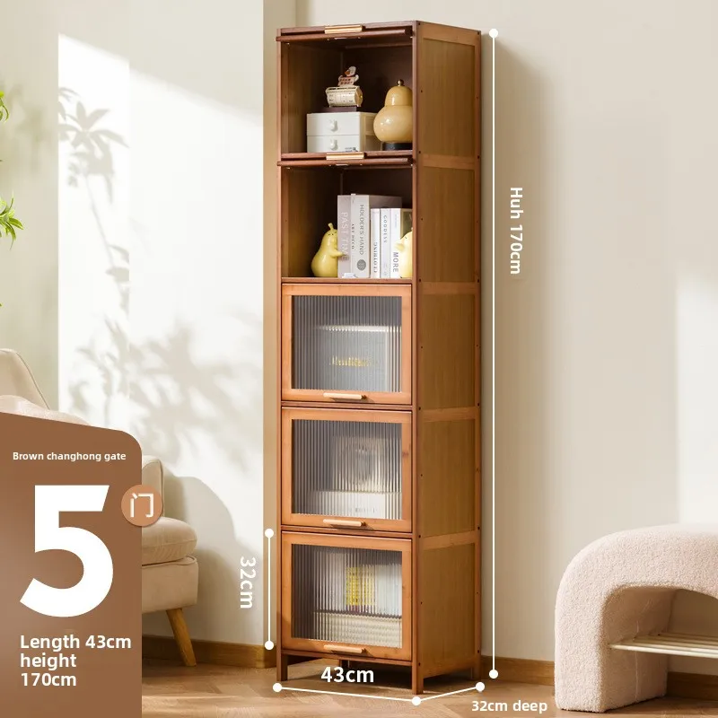 

with door dustproof floor rack children's book cabinet household living room multi-layer storage cabinet storage display cabinet