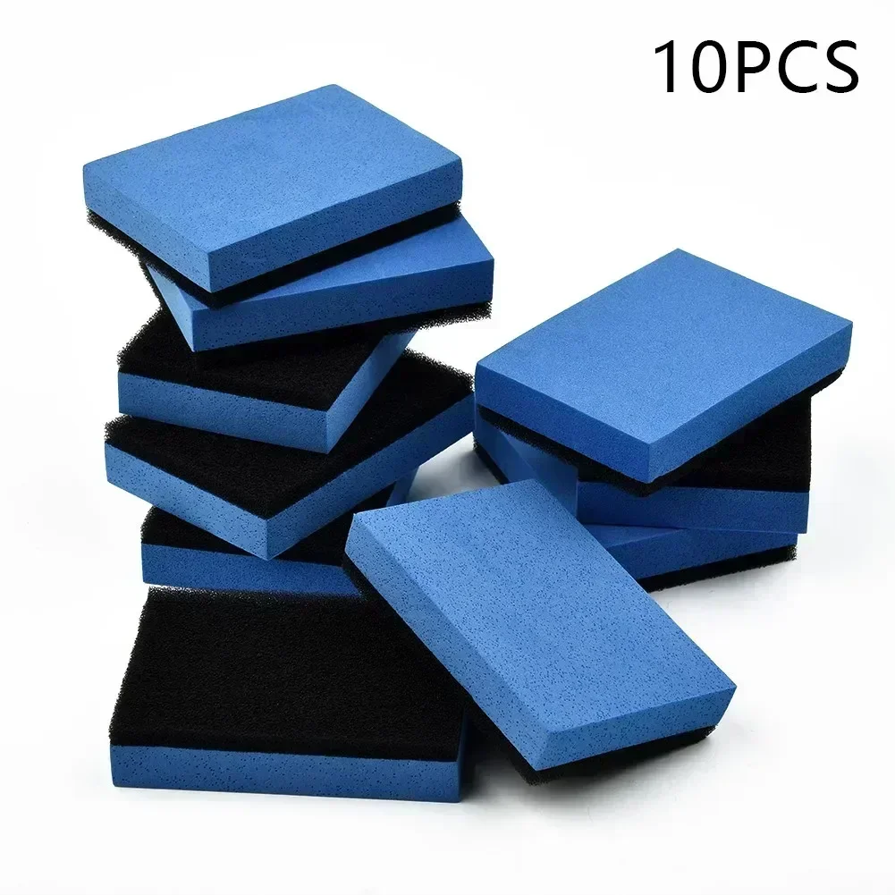 10 Pcs Car Ceramic Coating Sponge Glass Wax Coat Applicator Polishing Pads Applicator Polishing Pads Auto Cleaning Tools