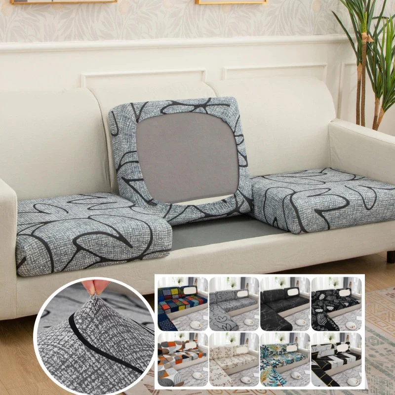 Printing Sofa Seat Cushion Cover Elastic Sectional Sofa Cover Furniture Protector Slipcovers Home Living Room Decoration