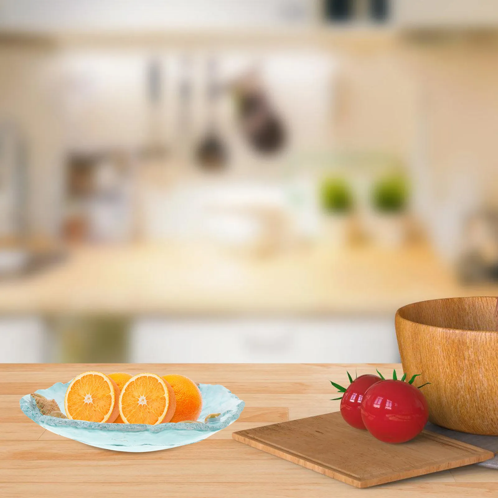 

Поднос для сервировки в средиземноморском стиле из смолы, большой, для фруктов, десертов, конфет, посуда для дома, декор для кофейного столика, поднос для хранения