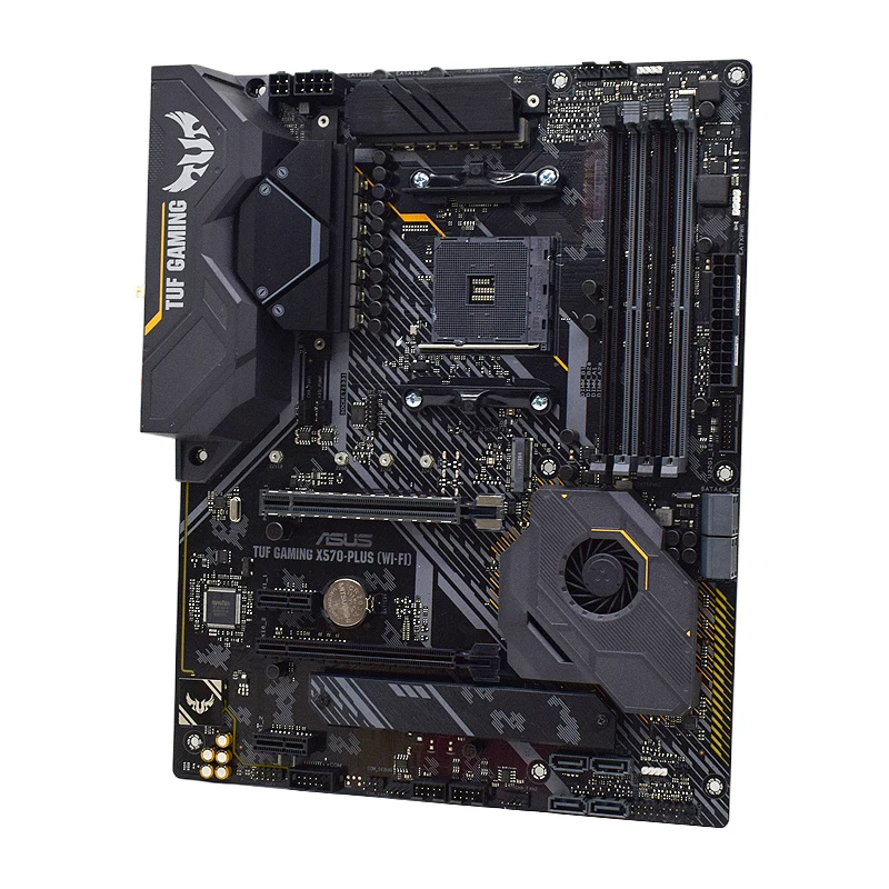 Imagem -02 - Asus-placa-mãe Amd X570 Jogos Tuf X570-plus Wi-fi Soquete Am4 Suporte 5500 5600 5700x 5800x3d Cpu 4ddr4 128gb Nvme M.2 Hdmi