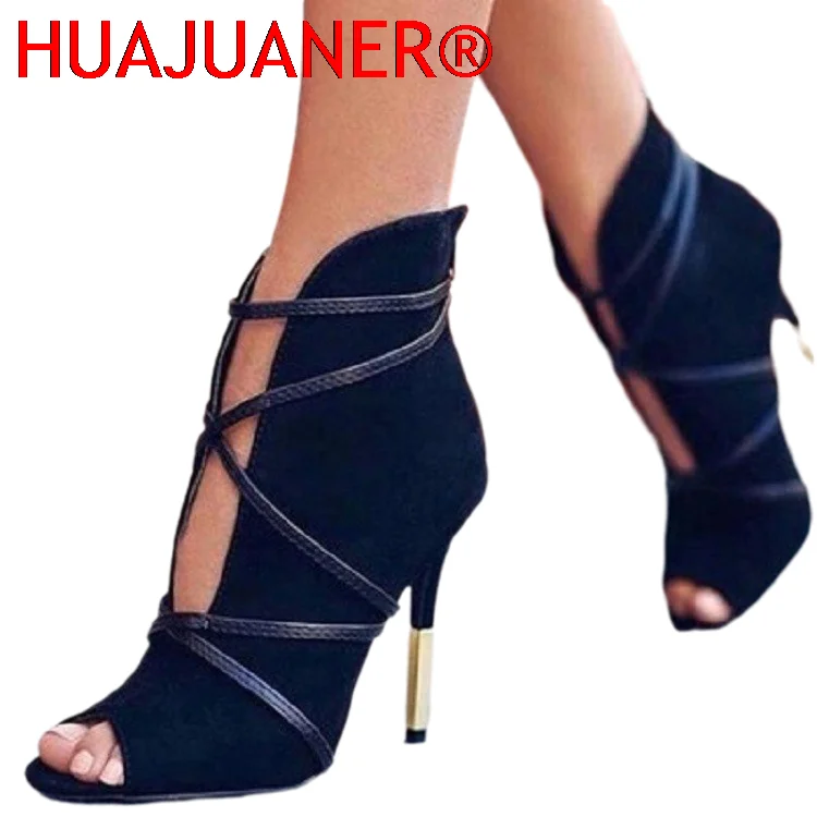 

2023 Women's High Heel Sandals Ladies Shoes Sexy Open Toe Ankle Boots Autumn Shoes Wedding Parrty Women Sandals Office Pumps