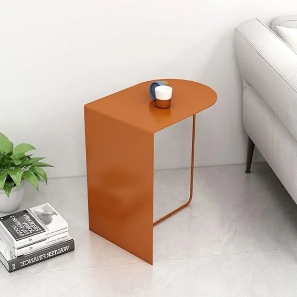 

Nordic Simple Iron Edge Table Modern Living Room Sofa Small Tea Table Corner Tables Bedroom Bedside Desk Mesas Minimalist