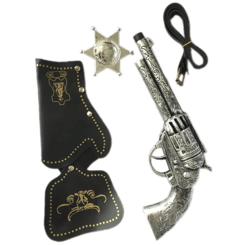 

Masquerade Ball Props Retro Western Cowboy Gun Adults and Children Toy Weapon Holster Belt Chapter Plastic Sea Gun