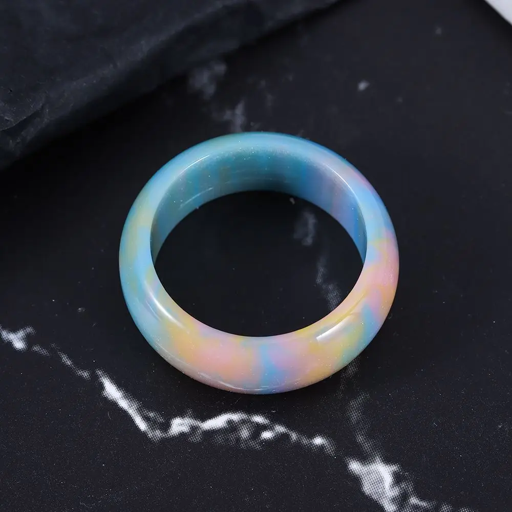 Summer Hot Blue Cloud Opal Ring Jewelry Gift Simple Statement Chunky Ring New Design Party Accessories 2022 New