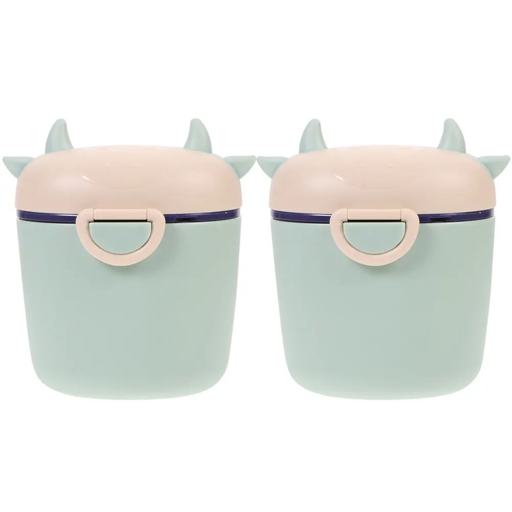 

2 шт. портативных контейнера для детской смеси, герметичные дорожные емкости для хранения молочной смеси, легкие и компактные контейнеры для детского питания