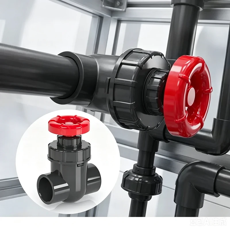 ID 20~63mm UPVC-Absperrventil Industrielle Präzisions-Durchflussregelung Schleusenschalter Haus Garten Bewässerung Aquarium Fischbecken Verbindungsventil