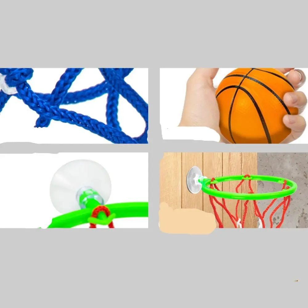 Sports Game Toy Plastic Funny Basketball Hoop Toy Kit No-punch Basketball Mini Sensory Training Gifts