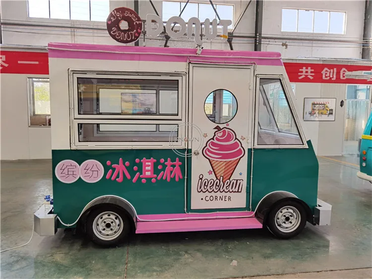 OEM Snelle mobiele elektrische voedselkar Hotdog-automaat IJs Koffie Bestelwagen Concessie Straatauto Thailand