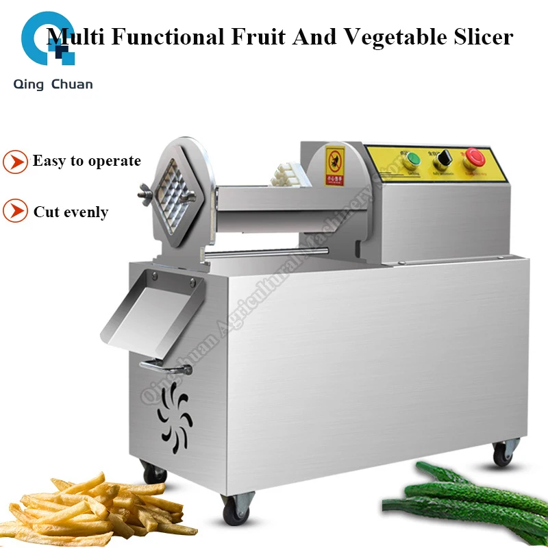 

Electric French Fries Machine Stainless Steel Vegetable Radish Potato Strip Cutter Machine Commercial Fries Cutting Machine
