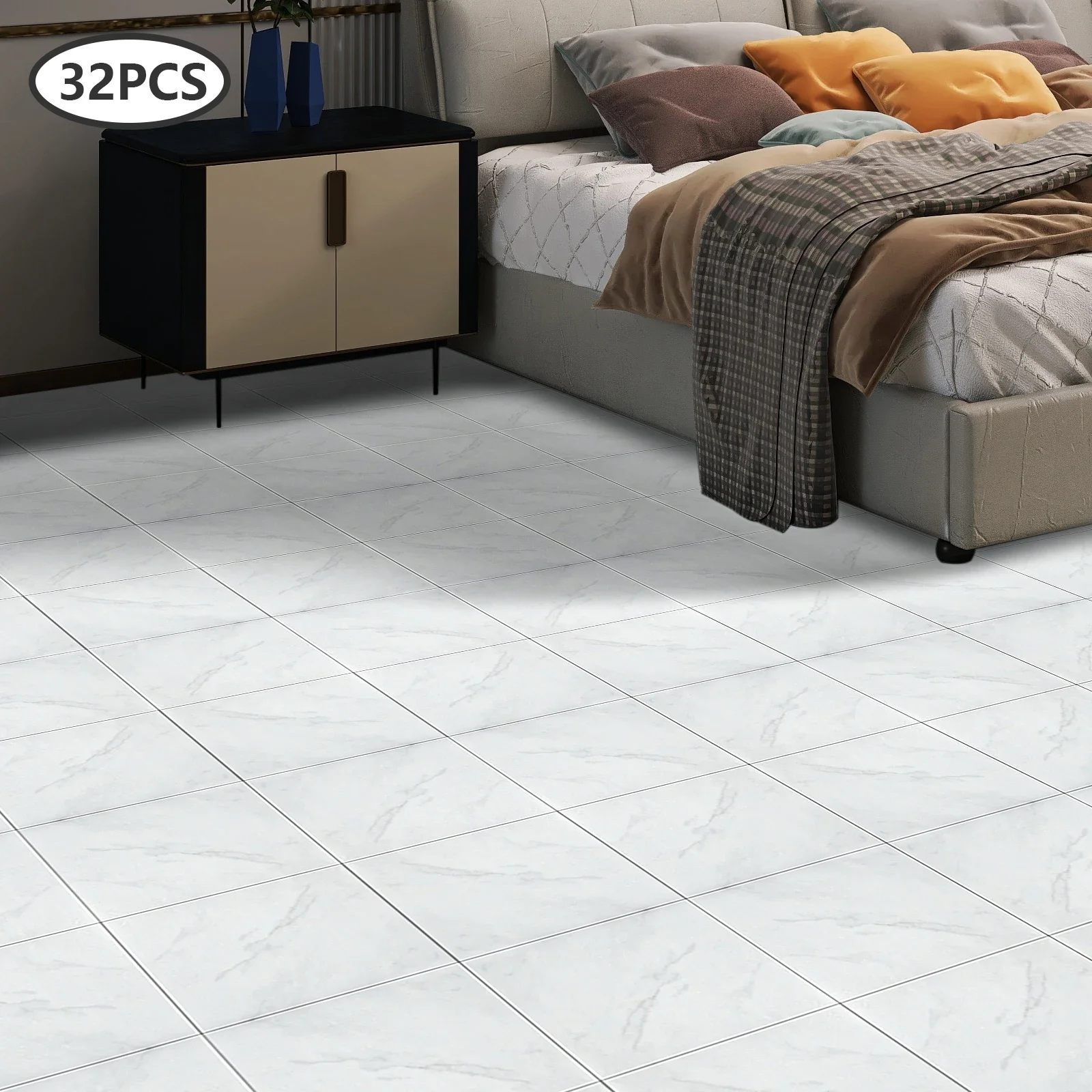 3 peças 12x12 pol. padrão de mármore (estilo nórdico), azulejos autoadesivos-pvc à prova d'água, fácil descascar e colar, para casa/banheiro/cozinha