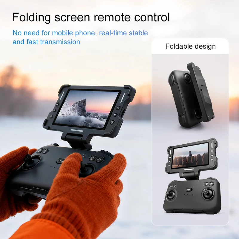 New Mini Foldable Drone G63 Optical Flow Technology 8K Professional HD Camera 4.3-inch Screen Remote Control FPV UAV System Gift view 3