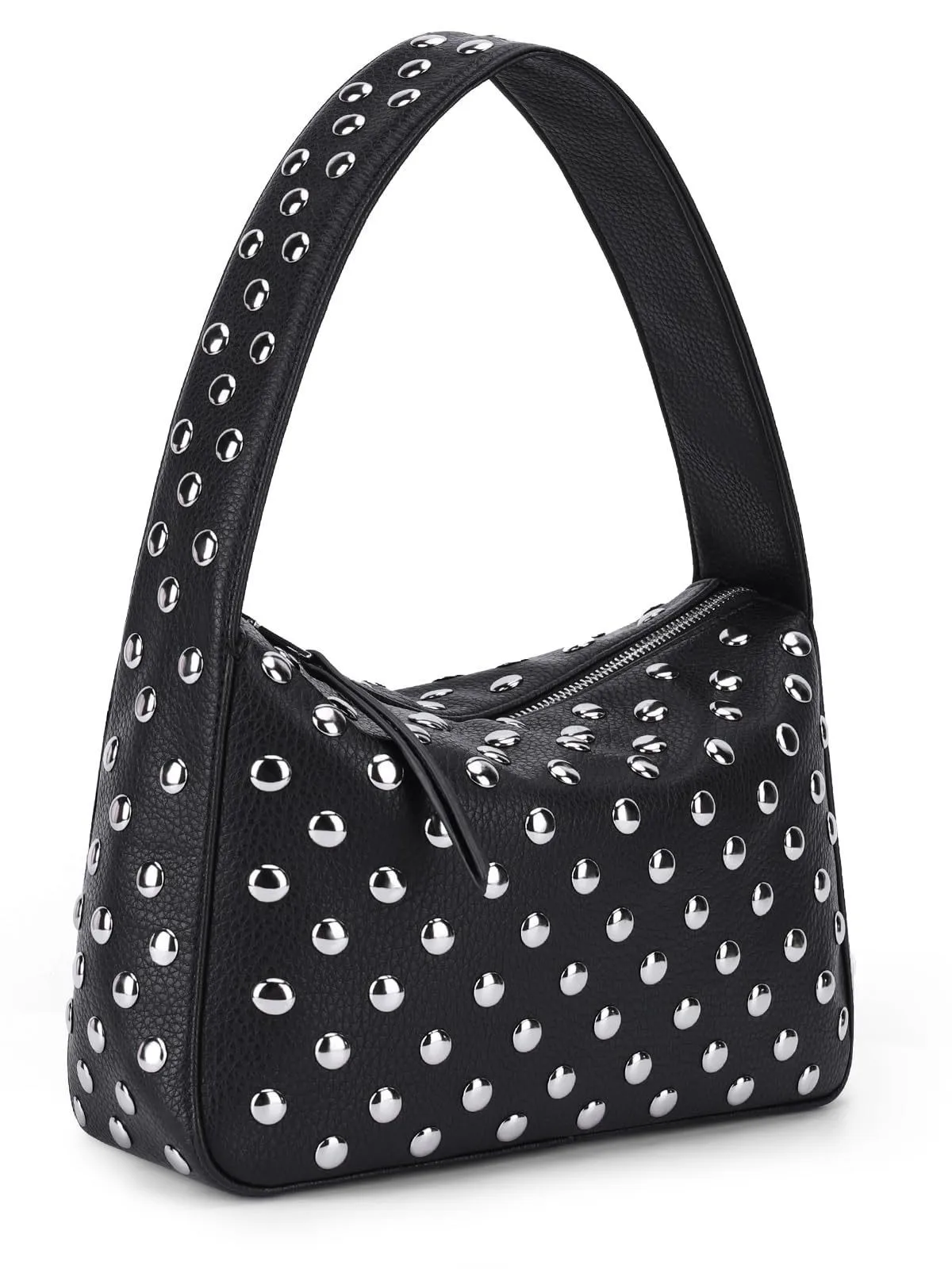 

Black Metal Motorcycle Rivet Purses and Handbags European and American Style Shoulder Bag Luxury Designer Armpit Shopper Purses