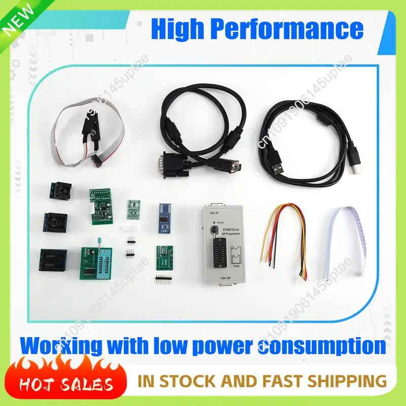 

N88R RT809F LCD USB ISP USB Programmer Set BIOS Burner Chip Eeprom Car Repair Tools With 11 Adapters