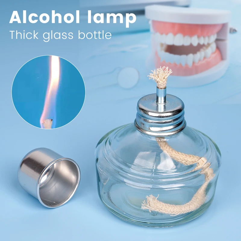 Dental Laboratory Glass Alcohol Burner Lamp Chemical Wax Type Alcohol Lamp Heating Glassware Dentistry Lab Supplies