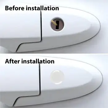 قفل باب السيارة غطاء ثقب المفتاح 4 قطعة غطاء برغي باب السيارة شارات السيارات قفل الباب الخارجي للسيارة ثقب المفتاح ملصق مائي لتزيين السيارة