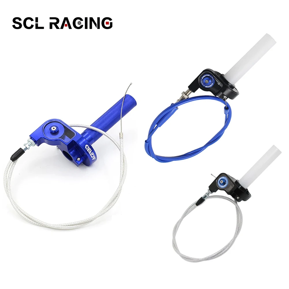 SCL Racing 22mm Handle Grips Throttle Grip Quick Twister and Throttle Cable CRF50 70 110 IRBIS 125 250 Dirt Bike Motorcycle