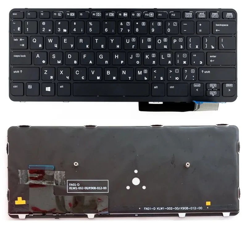 XIN-Russian-US  Backlight Laptop Keyboard For HP Elitebook 820 G1 820 G2 720 G1 720 G2 725 G1 725 G2 with Backlit NO pointer