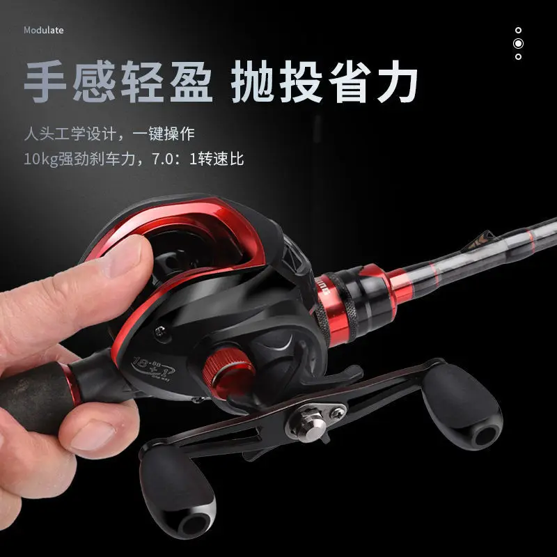 Far casting wheel magnetic brake black pit special fishing wheel anti-fried line micro-object  raft fishing line