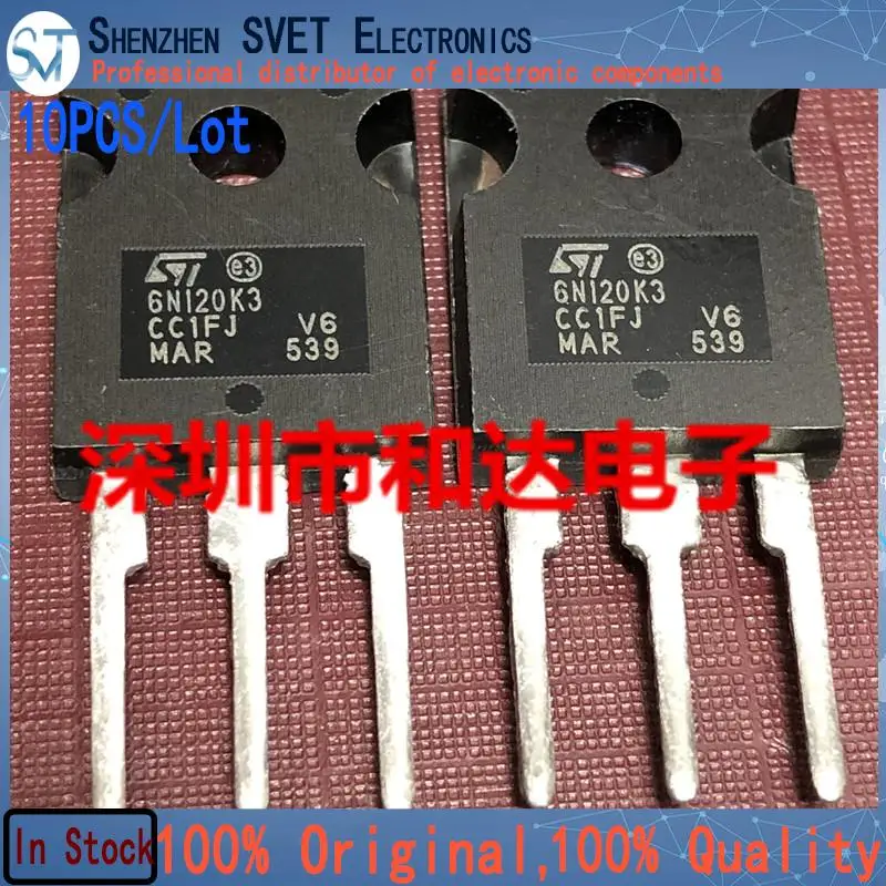 10PCS/Lot 6N120K3 STW6N120K3  TO-247 1200V 6A   New And Imported Original 100%Test In Stock