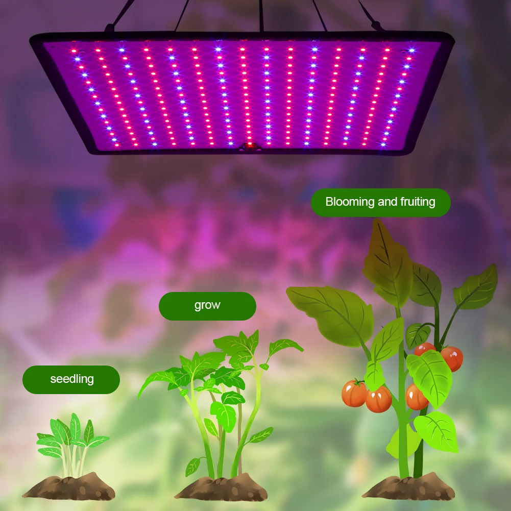 45 واط أضواء النمو الداخلي الأحمر الأزرق LED الطيف الكامل تنمو ضوء مع هوك مصباح النبات الطيف الكامل للبذر تنمو خيمة الدفيئة