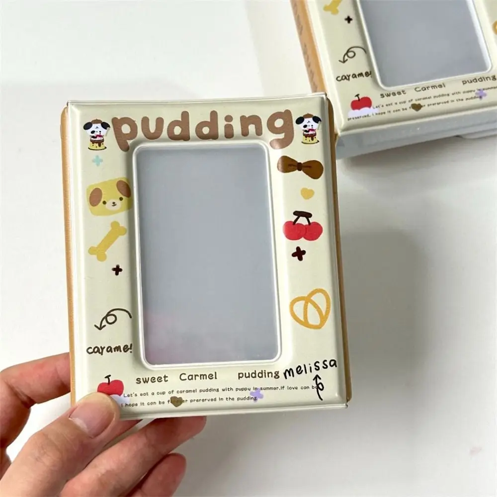 High Quality Pudding puppy Card Album Love Bow PVC Photocard Binder with 16 Internal Pages 3 Inch Mini Idol Card Collect Book