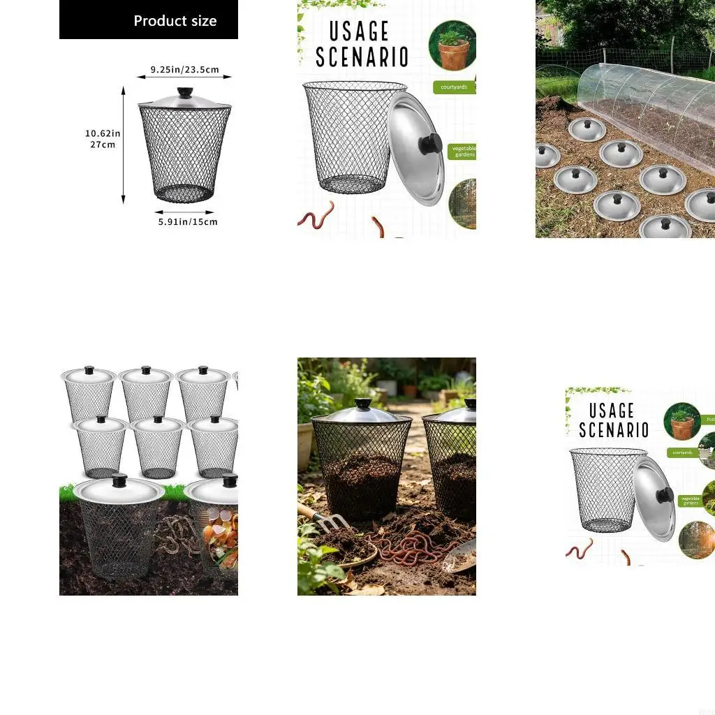 Pair Of Weather Resistant Worm Composting Boxes For Outdoor Garden Use B03E