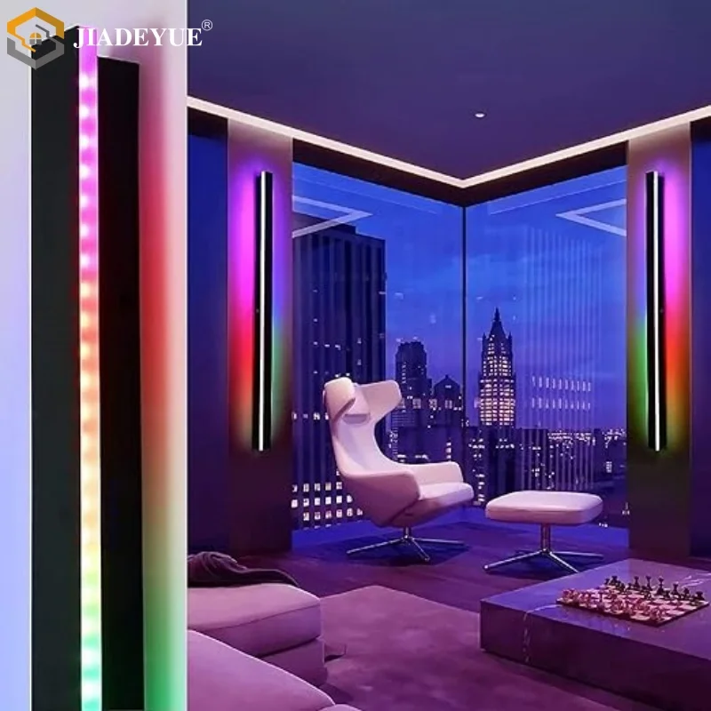 Intelligent remote-controlled long wall lamp IP65, colorful RGB, outdoor, indoor, Christmas decoration, home atmosphere light