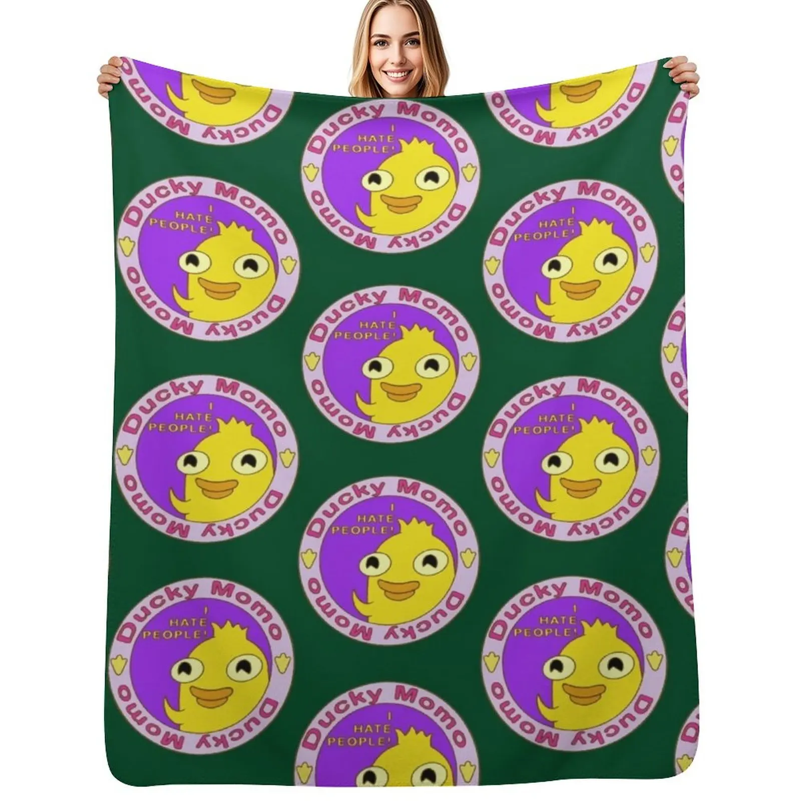 

Ducky Momo I Hate People Throw Blanket manga Blankets For Bed Decorative Sofa warm winter Blankets