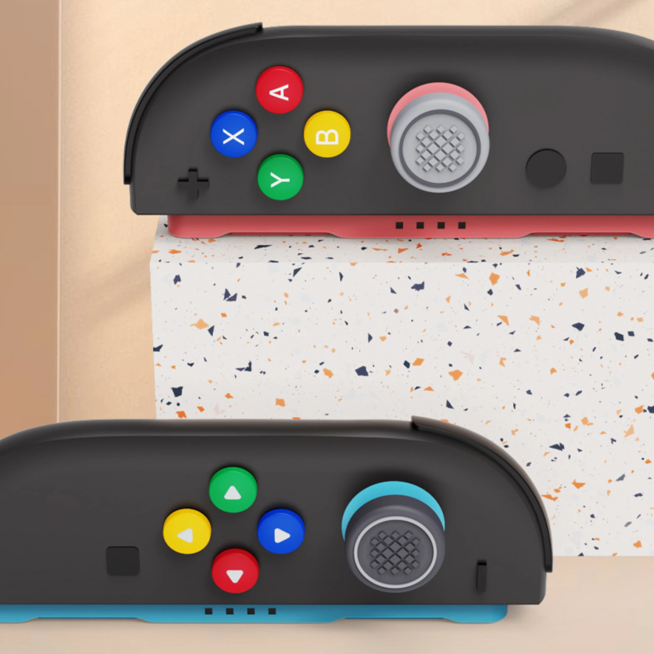 Para Switch 2 Cross d-pad botón tapas de agarre de pulgar cubiertas de Joystick suaves creativas tapas adhesivas de botones clave para accesorios Switch2